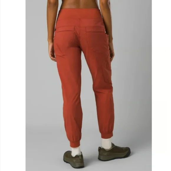 Prana Kanab Clay Rust Orange Organic Cotton Blend Jogger Hiking Pants Sz S - Picture 2 of 16